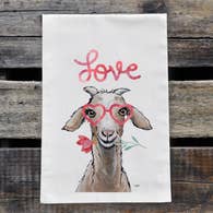 Hippie Hound Studios - Valentine's Day Animal Flour Sack Towels