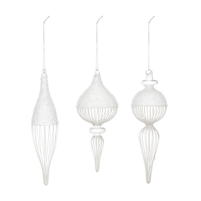 Demdaco - Crystal Beaded Finial Ornaments