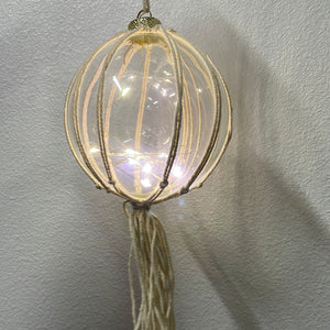 Demdaco - Lit Glass Ornaments with Macrame