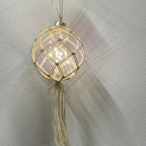 Demdaco - Lit Glass Ornaments with Macrame