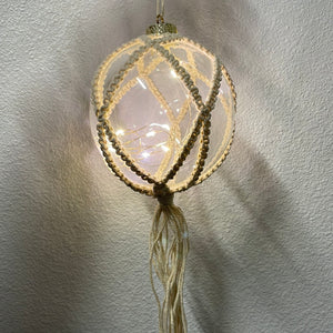 Demdaco - Lit Glass Ornaments with Macrame