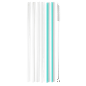 Swig Life - Reusable Straw Set-Tall (Clear and Aqua)