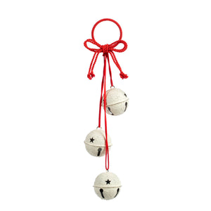 Demdaco - Distressed White Metal Bells Hanger